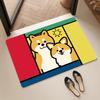 Cartoon Pet Doormats Soft Diatom Mud Non-Slip Entryway Mats Easy Wipe Kitchen Rug Absorbent Floor Mat for Home Decor