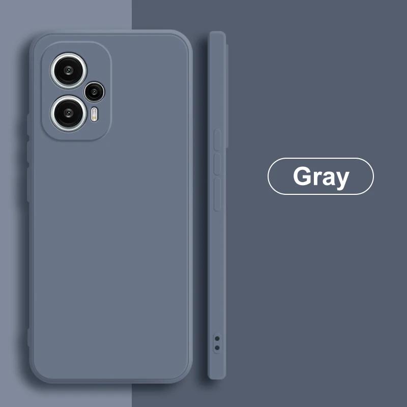 

Чехол Poco F5 F 5 Pocof5, оригинальный жидкий силиконовый чехол для телефона Xiaomi Poco F5 F 5 Pro F5pro Pocof5, противоударный чехол на заднюю панель For Poco F5 Pro серый
