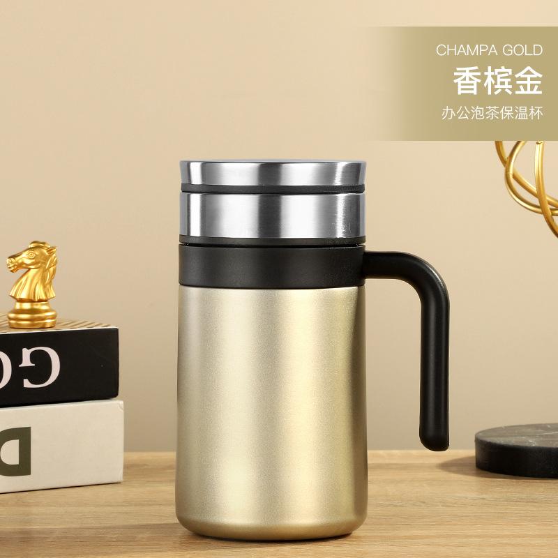 Gifts Thermos Cup Men's and Women's Office Business Tea Cup with Handle Water Cup 101 Stainless Steel Cup