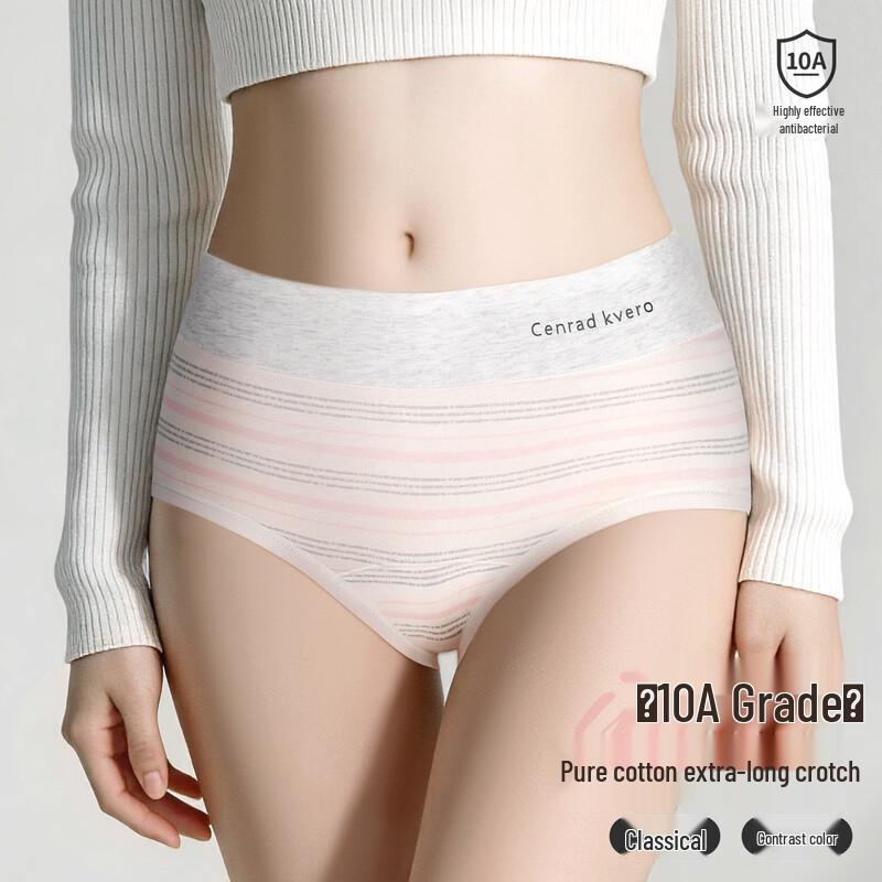 Nanjiren Women's Cotton Striped Antibacterial Panties