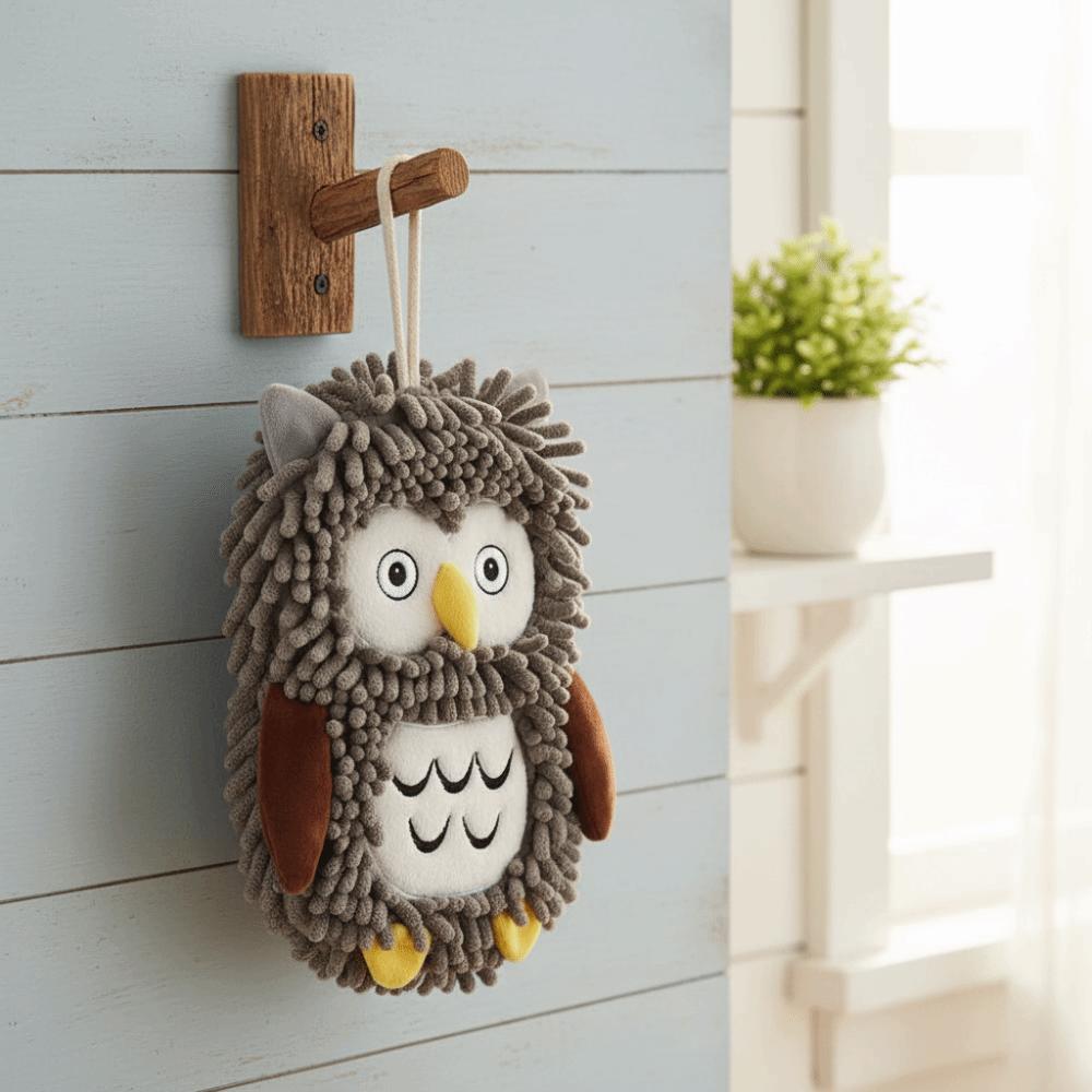 Soft Absorbent Hand Towel Cartoon Hanging Hand Towel Creative Animal Hand Towel Bathroom