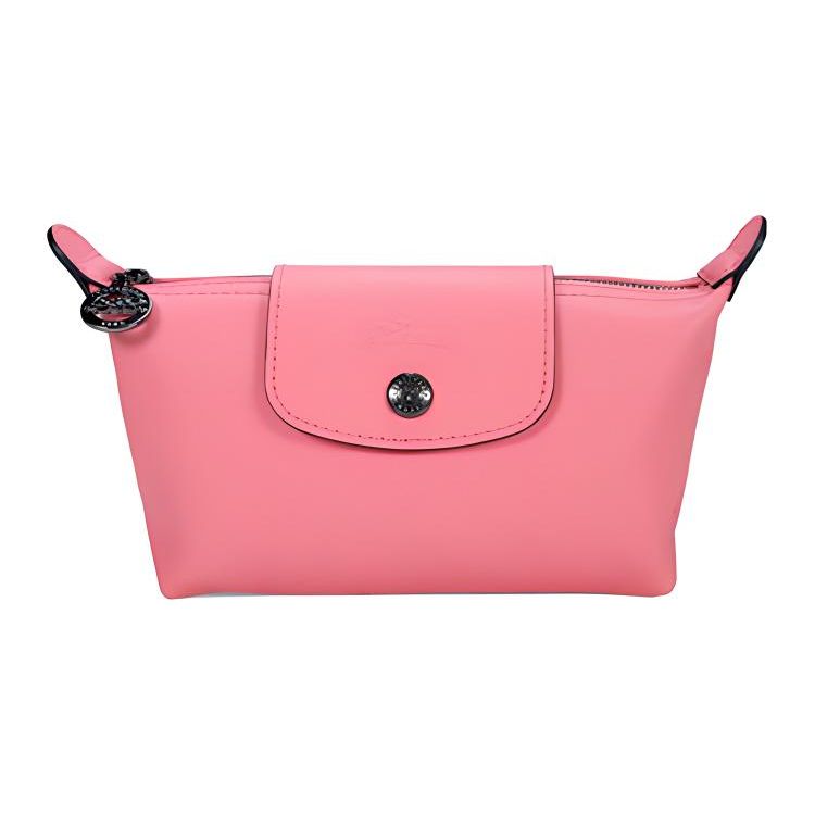 

Longchamp Le Pliage Xtra Snap Button Zipper Closure Leather Makeup Pouch Clutch Women pouches Pink 34174987018 Basic Set (Bag+Dust Bag)