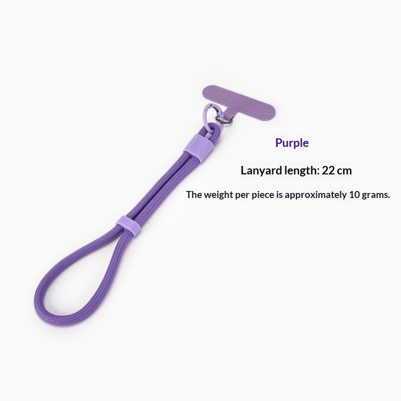 Short Polyester Phone Wrist Lanyards Scratch-Proof Multiple Candy Colors with Free Adhesive Pads for USB Drives Keys