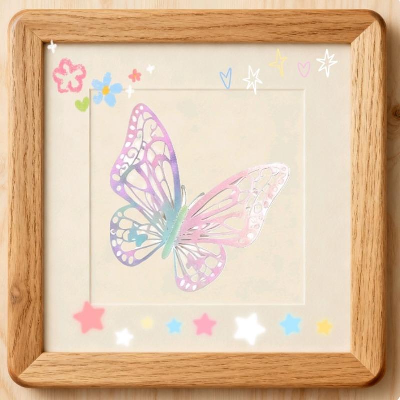 

12Pcs/Set 3D Hollow Wall Stickers Butterflies Mirror Wall Art Party Wedding Decoration DIY Home Decor Stickers Fridge Wall Decal 1bag(12pcs)