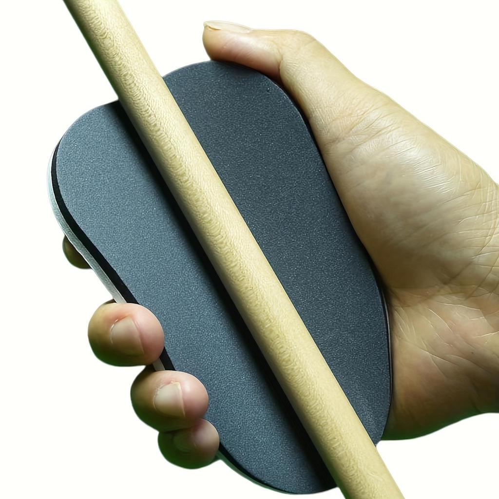 1 Black Rubber Billiard Cue Shaft Polisher - Dual-Sided Pool Stick Maintenance Tool with White Grinding Dirt for Smooth Cue Performance, Cue Tip Care