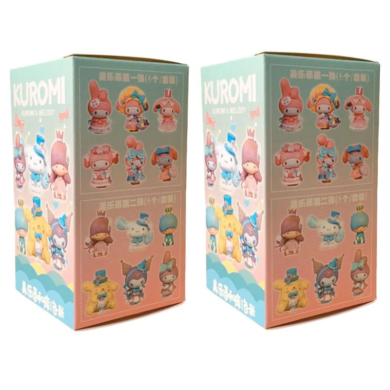 

Новая коллекционная фигурка Sanrio Kawaii Kuromi Cinnamoroll My Melody вслепую, кукла, сюрприз-пакетик, игрушка для фанатов, подарок