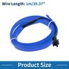 A ABSOPRO 1M EL Wire Cable LED Glow String Lights Car Interior Lighting Strip