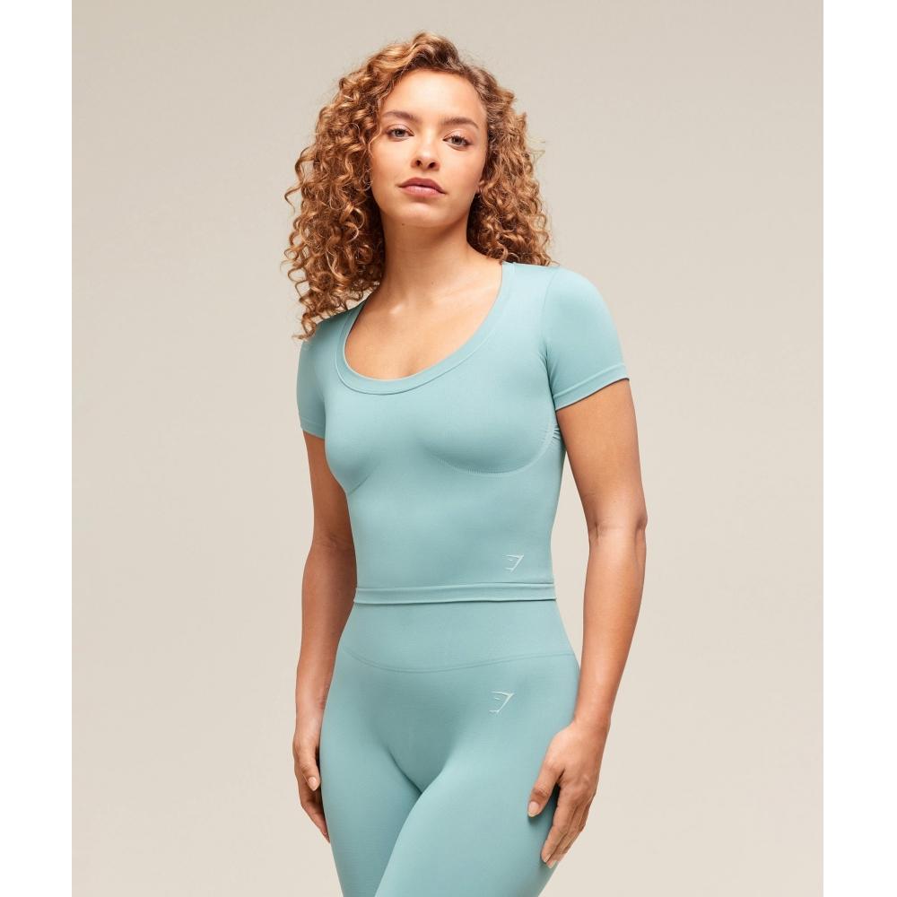 Gymshark SofT SculpT Midi T shirT resT Blue B3b1e Udbb