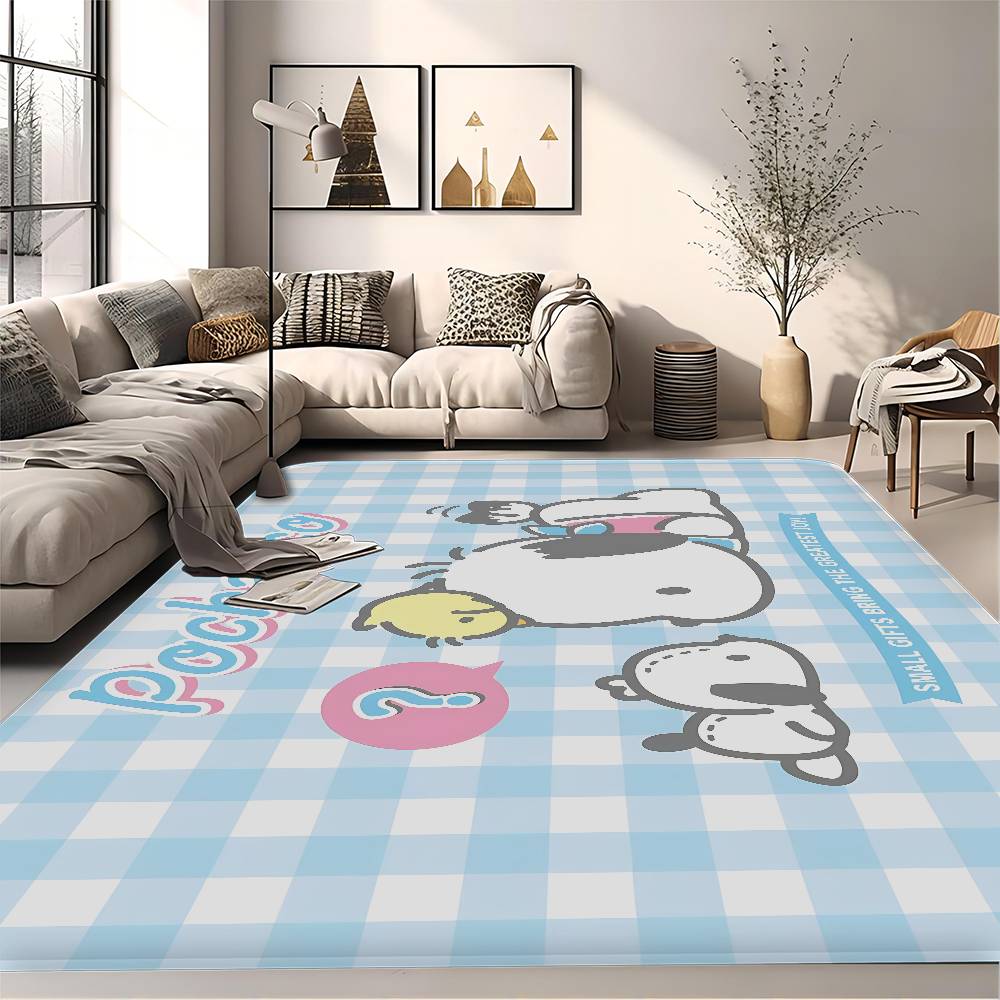 P-Pochacco Room Mats Anti-slip Absorb Water Long Strip Cushion Bedroon Mat Household Carpets