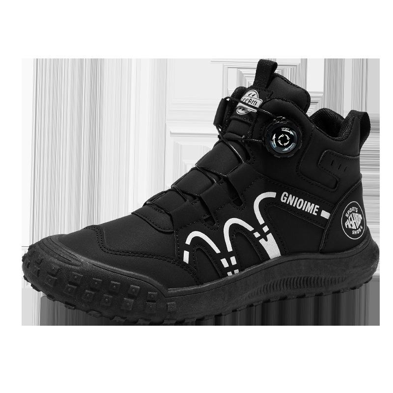 

Мужская повседневная обувь осень британский стиль ретро высокие берцы рабочая мужская обувь молодежная спортивная нескользящая на толстой подошве мужские ботинки 44 чёрный