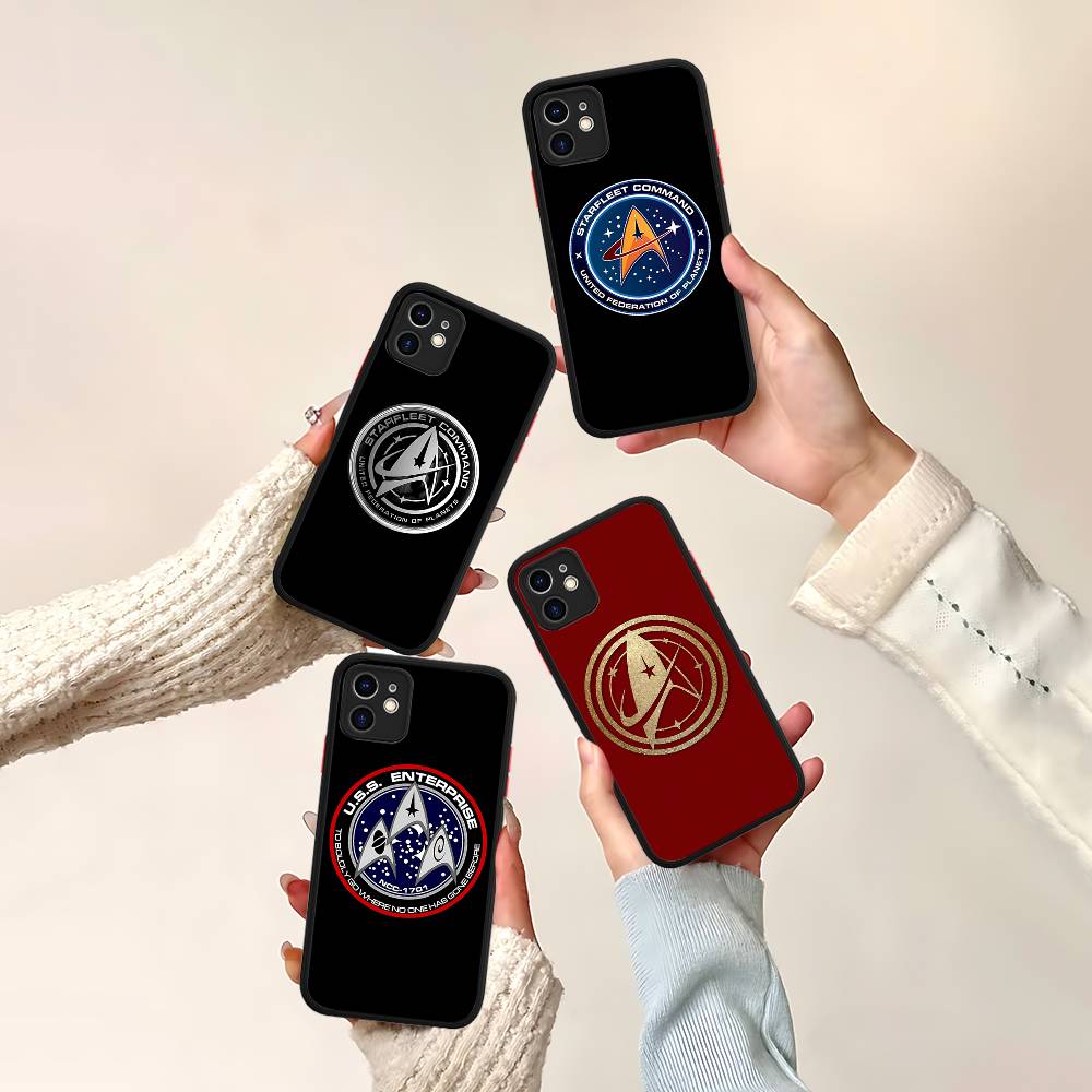 Star T-Trek Movie Logo Silicone Matte Phone Case For Iphone 13 14 15 16 Pro Max 11 12 X Xs Max Soft Cover