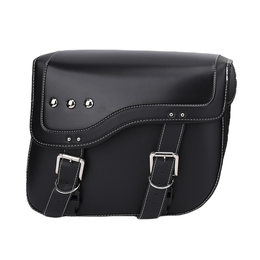 Motorcycle Saddlebags 30L Large Capacity Saddle Bags PU Leather Waterproofing Motorcycle Side Luggage Bags