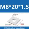 304 Stainless Steel Thickened Square Washer for Curtain Wall (M4-M16)