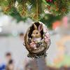 Easter Decor for Room Easter Bunny Hanging Ornaments 2D Acrylic Bunny Car Decorative Pendant with Egg & DecoraçãO Quarto