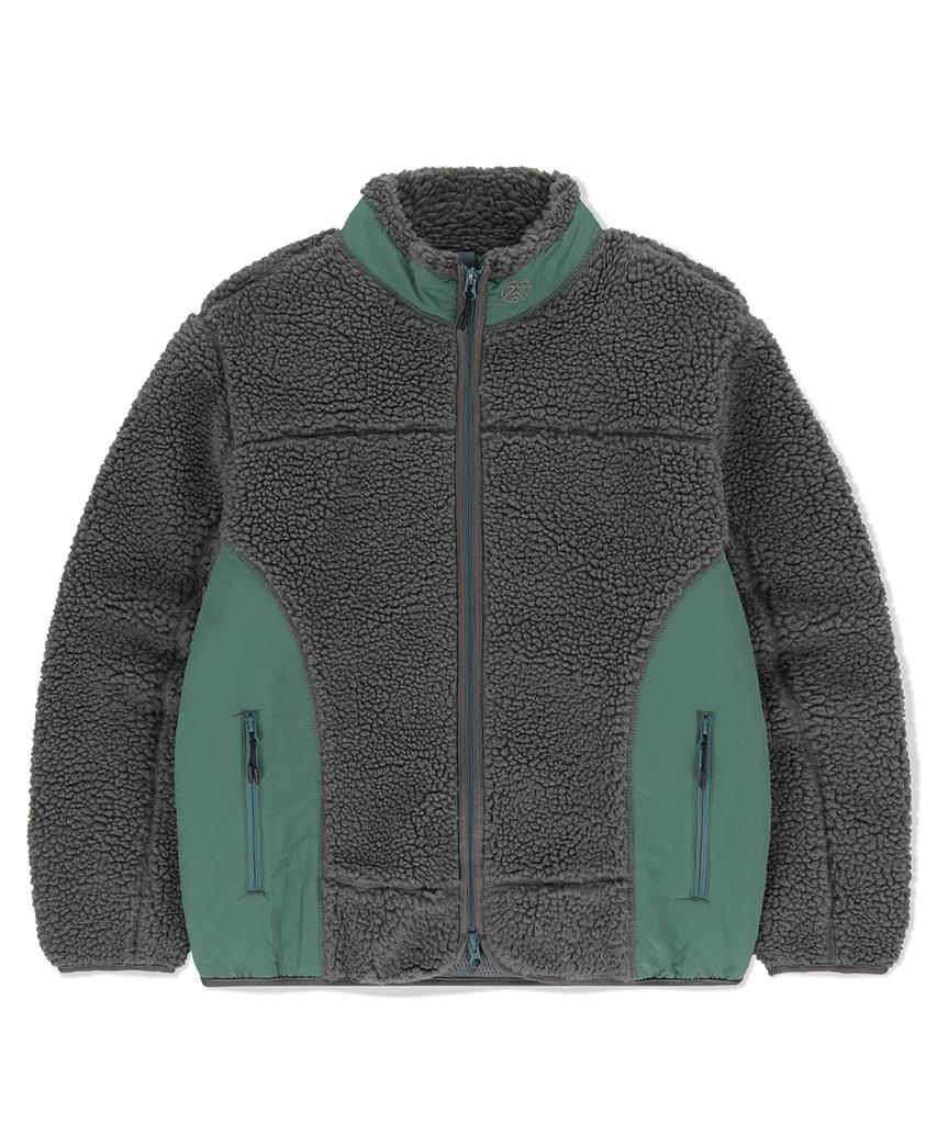 Mahagrid Curved Sherpa Fleece Jacket Gray(Mg2Efmj230A)