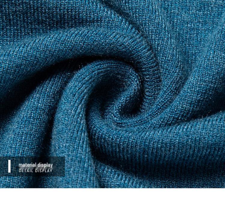 Pull en maille à manches longues et col semi-montant style coréen pour homme