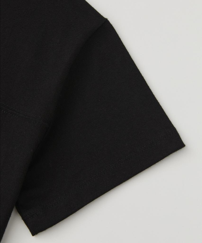Lounellain Low Incision Cotton T-Shirt_Black