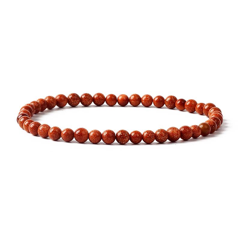 Reiki Natural Stone Bracelets For Women Men 4MM Beads Stretch Bracelet Wholesale Agate Lava Tiny Bangles Handmade Simple Jewelry