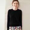 Women's 100% Pure Cashmere Round Neck Sweater - Versatile Style for Autumn and Winter