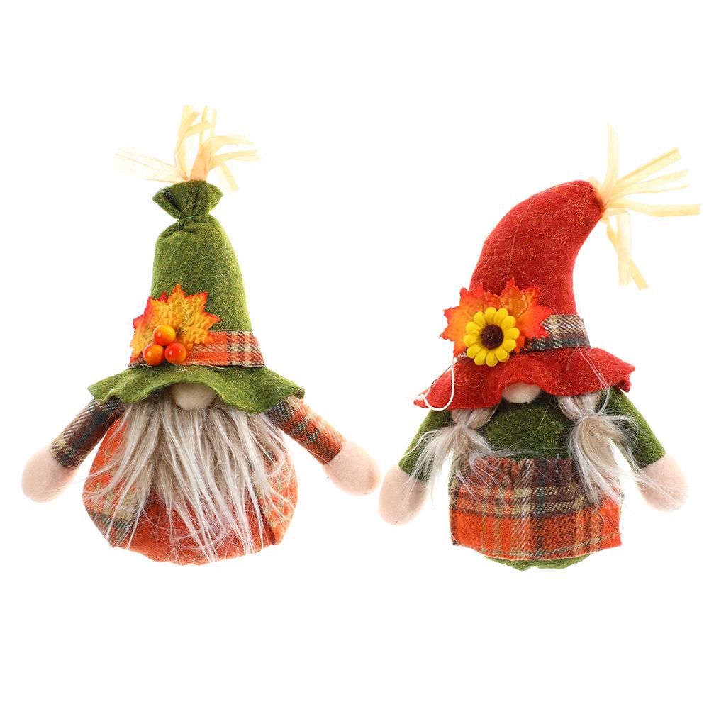 Autumn Harvest Sunflower Gnome Doll Thanksgiving Decoration