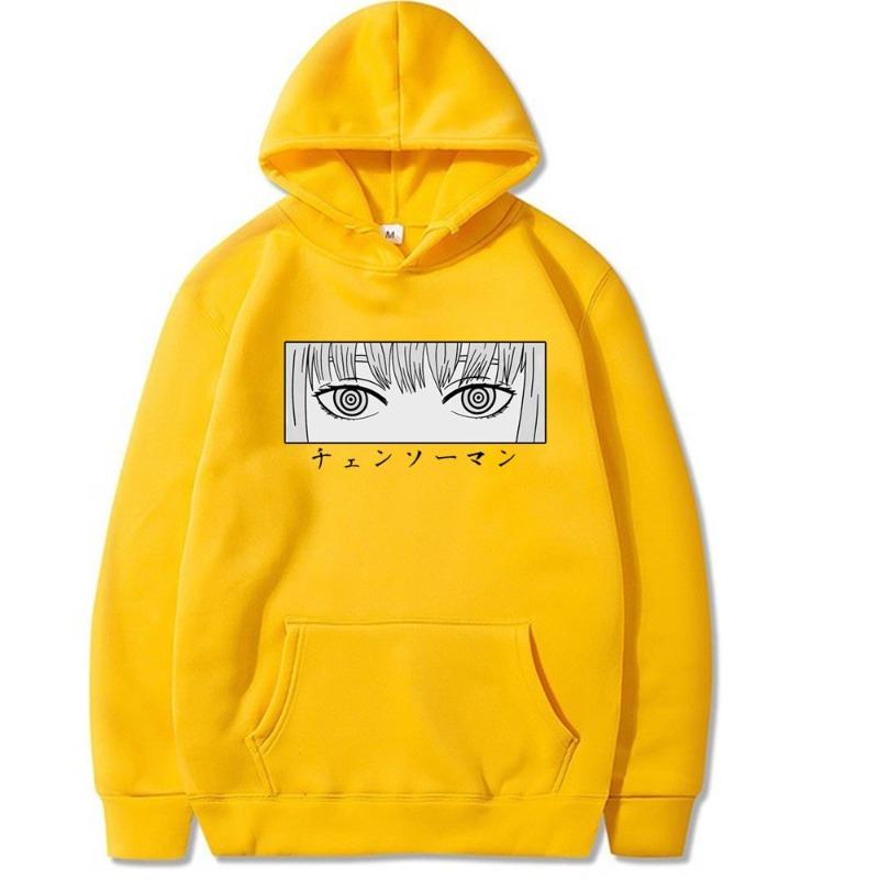 Denji Makima Japanese Animation Men's Hoodie Vintage Unisex Pullover Men Vintage Graphic Hoody Tops Oversize Clothing