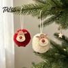 Holiday Party Supplies 4Pcs Christmas Elk Hanging Ornaments with Wooden Faces, Reindeer Pendants Home Decorations for Xmas Tree Decor And Winter