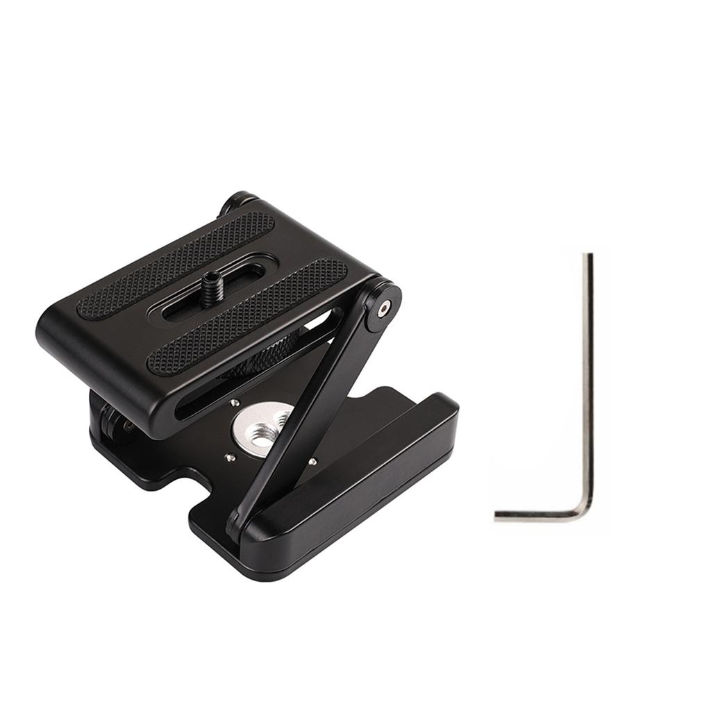 Aluminum Z Flex Tilt Tripod Head 2KG Payload with Universal 1 4 3 8 Screw Bubble Level for DSLR Camera Mounting