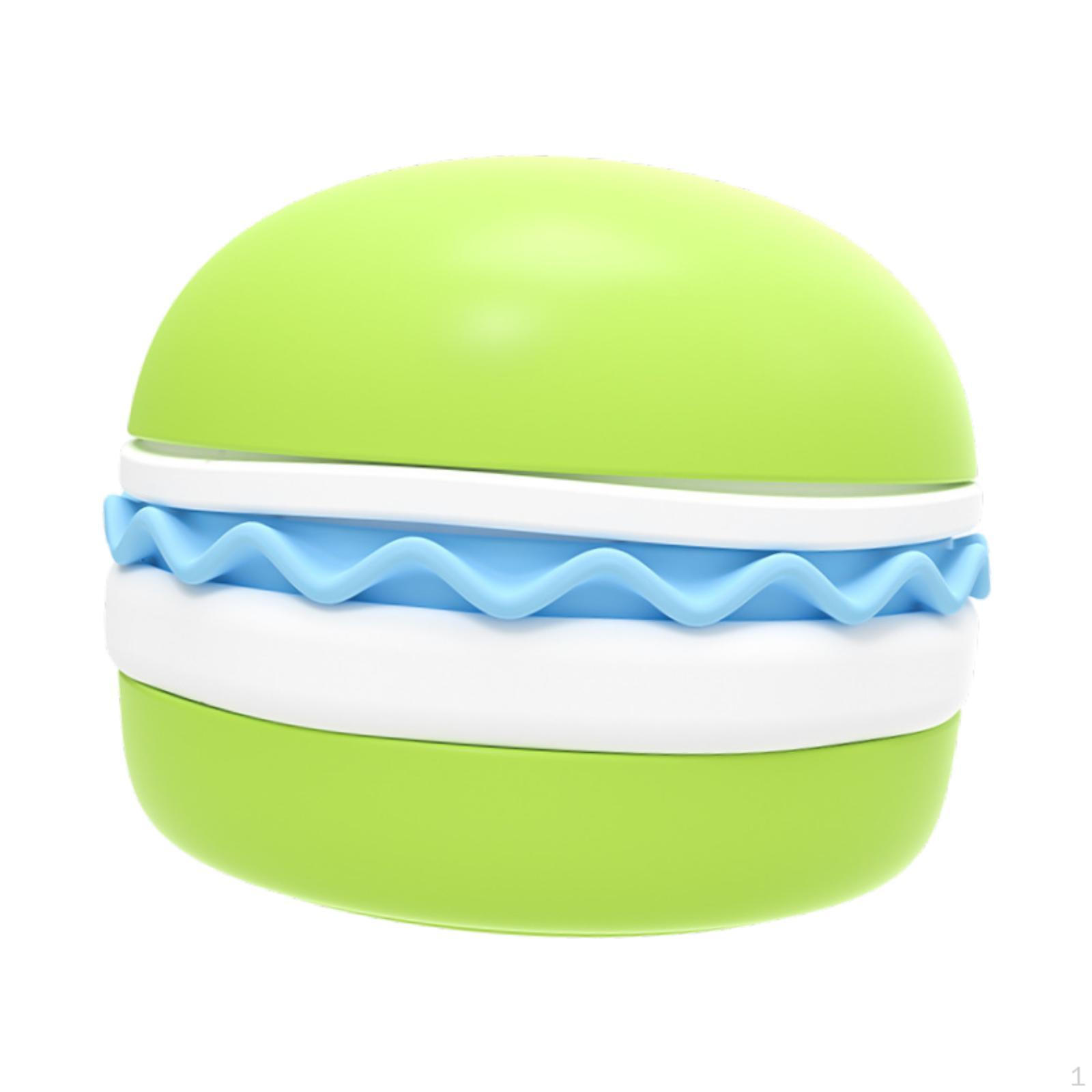 

Hamburger Slow Feeder Dog Bowl 5 in 1 Pet Set Easy to Clean, Creative Design for Cats, Small зелений