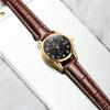 leather brand simple easy to for high school students and Women's watch, blue, stylish, waterproof, ultra-thin, strap, name, small, dial, read,