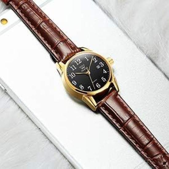 leather brand simple easy to for high school students and Women's watch, blue, stylish, waterproof, ultra-thin, strap, name, small, dial, read,