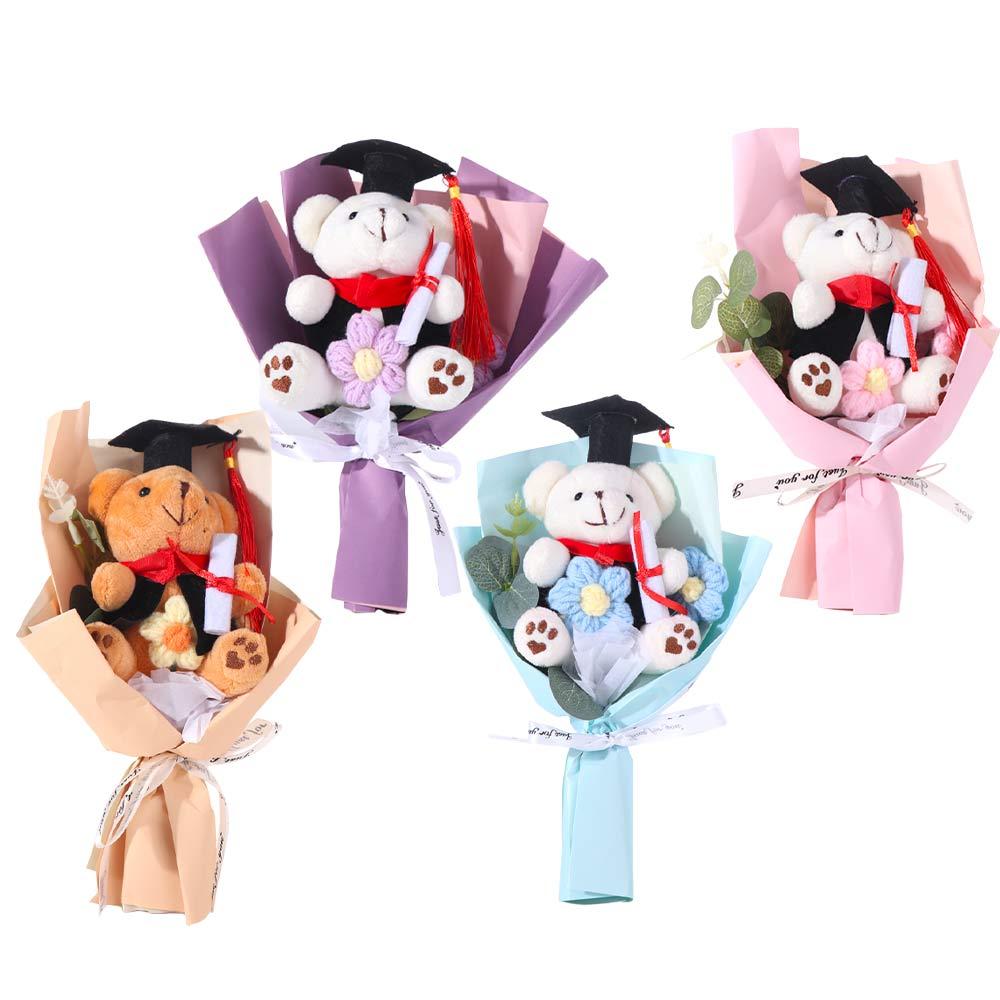 Celebrate Party Little Bear Crochet Bouquet Graduation Ceremony Mini Bear Bouquet Birthday Gift