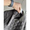 Women's Quilted Jacket with Padded Lining Model Traf Casual and Simple Diamond Quilted Short Puffer Jacket with Collar