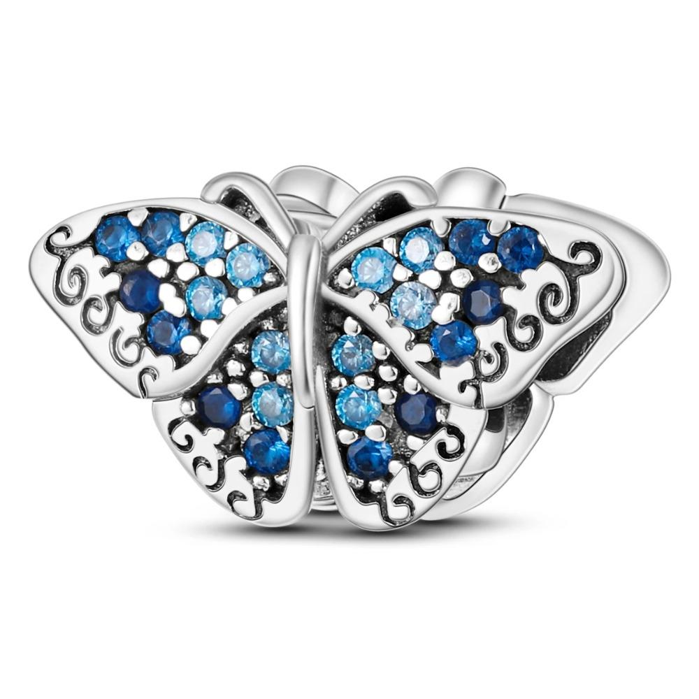 925 Silver Butterfly Firefly Pendants Charms Beads For Women Fine Jewelry Making Necklace Bracelet