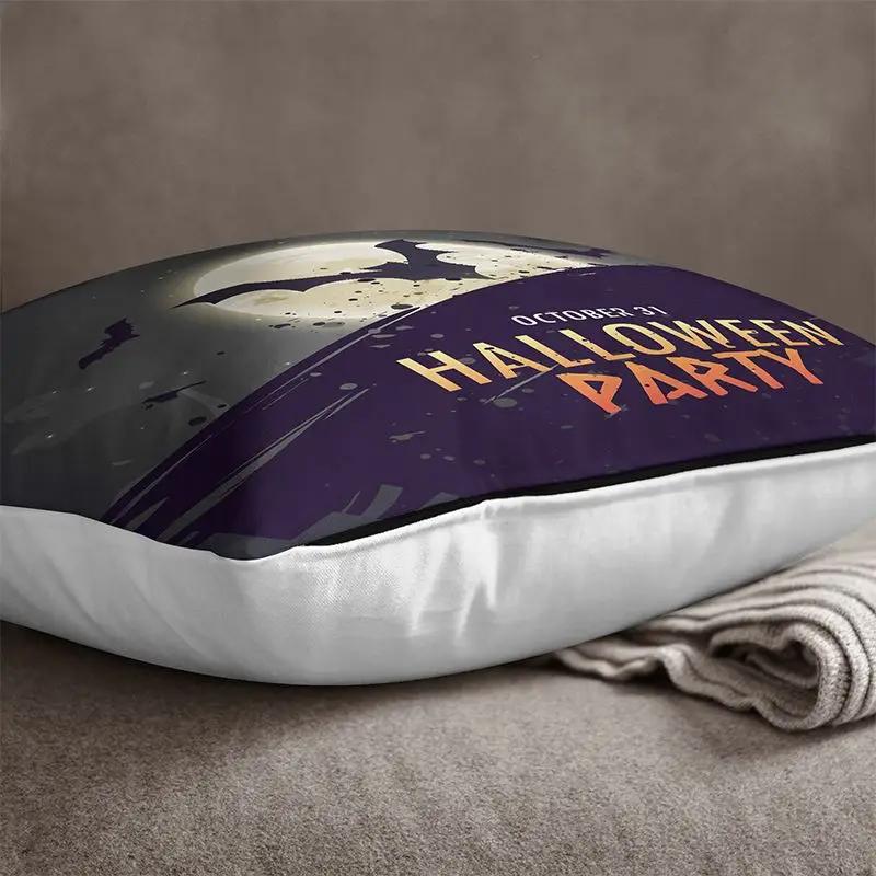 Eaby Cartoon Pillow Halloween Ghost Festival Pillow Cover Sofa Pillow Cushion Home Decoration