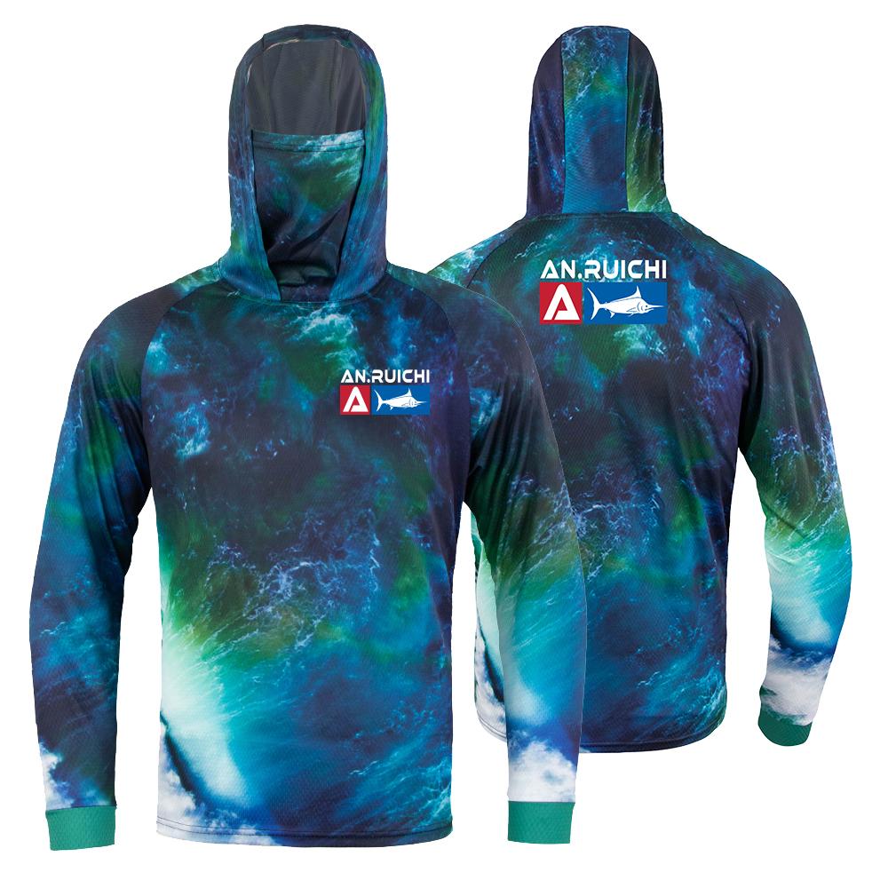 2026 Summer Quick Dry Mask Hooded Fishing Shirt Men Long Sleeve Uv Protection Angling Clothing Camouflage Outdoor Hiking T-Shirt Fishing Jerseys
