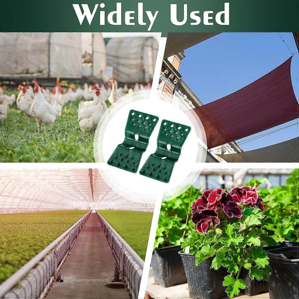 UV-treated Privacy Screen Clips for Garden Greenhouses, Poultry Netting Clips, Winter-resistant, Easy To Use - Green (50 Pieces)