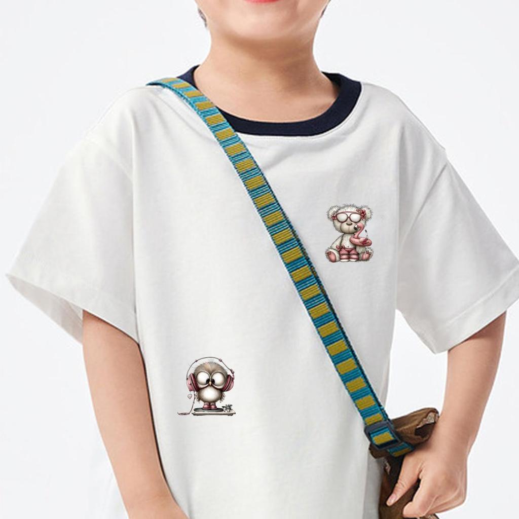 9 Pieces / Set Animated Animal Metal Art Stickers for DIY Clothing Hot Transfer Printing Chocolate Hat T-Shirt Hot Pressed Fabric