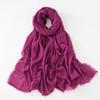 47 Colors Winter Hijab Fluffy Cotton Polyester Scarf Soft Pashmina Warm Neck Wrap Women Plain Fashion Cosy Shawl Shemagh