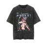 European & American Washed Vintage Short-Sleeve T-Shirt - American Retro Anime Short-Sleeve T - TT7965