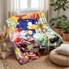 Sonic Printed Flannel Blanket Skin Friendly Warm Decorative Throw for Indoor Couch Bed Daily Use