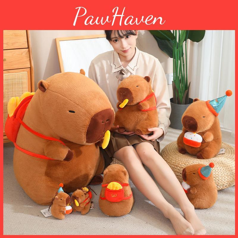 Capybara Toy Plush Cartoon Cute Stuffed Doll Room Decoration Kid Holiday Gift