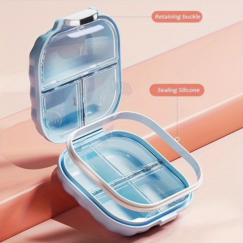 1 Portable Pill Box, Suitable for 7-Day Travel, 7-Compartment Pill Organizer, Sealed Storage Container, Jewelry Case