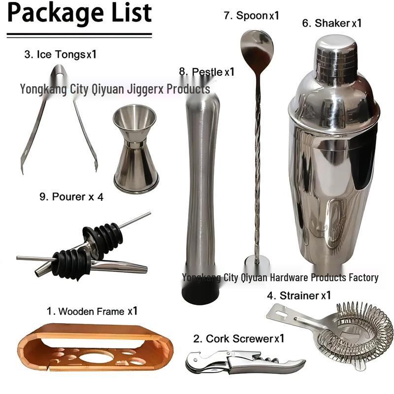 Stainless Steel Cocktail Shaker Set with Bar Tools