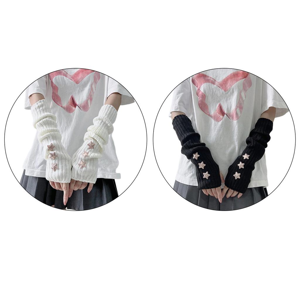 2000s Arm Sleeves for Theme Party Subculture Knitting Arm Gloves Night Club JK Style Arm Gloves Teens Fashion Arm Cover