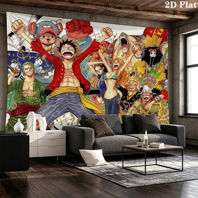 One Piece Monkey D Luffy Nástěnná tapisérie Estetické závěsné dekorace na stěnu Tištěná látková přikrývka Dekorativní tapisérie pro ložnici Obývací pokoj Domácí dekorace
