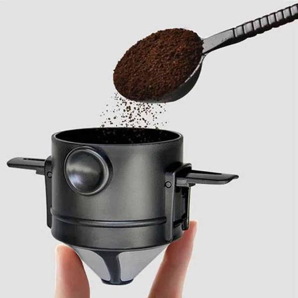 Portable Reusable Stainless Steel Filter Cup Coffee Filter Coffee Dripper Household Drinkware Drop Filter