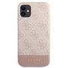 Guess Guhcn61G4Glpi iPhone 11 / Xr 6,1 Różowy/Pink Twarde Etui Kolekcja Pasków 4G