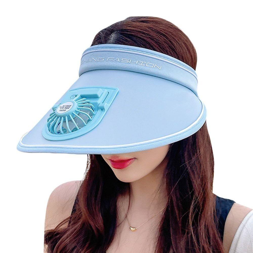 With Fan Fan Sun Hat Breathable Beach Hat Outdoor Visors  Camping Hiking
