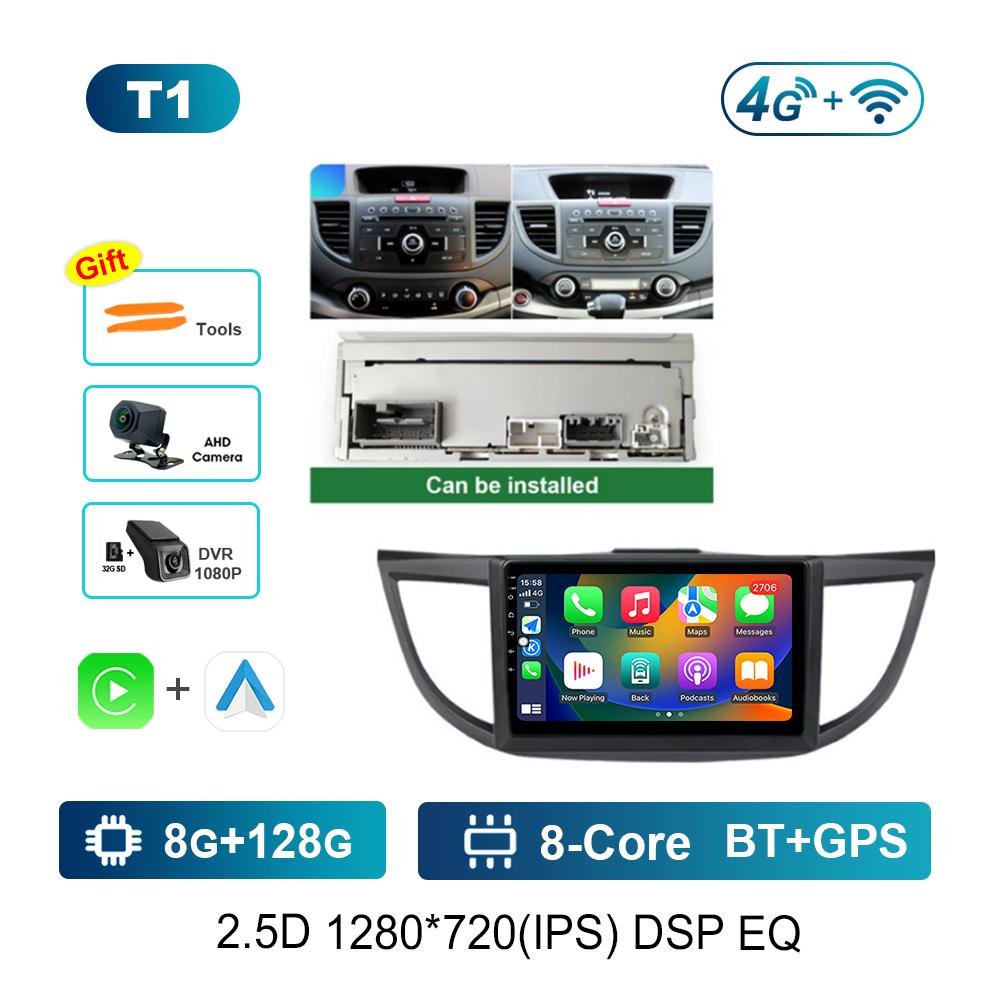 Carplay WiFi 10.1 '' for Honda CRV CR-V 4 RM RE 2011 - 2018 GPS Car Video Multimedia Player Android OS 4G BT HD Touch Screen