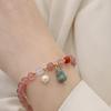 Natural Strawberry Crystal Jadeite Gourd Bracelet Bangles Women Fashion Jewelry Accessories Gift
